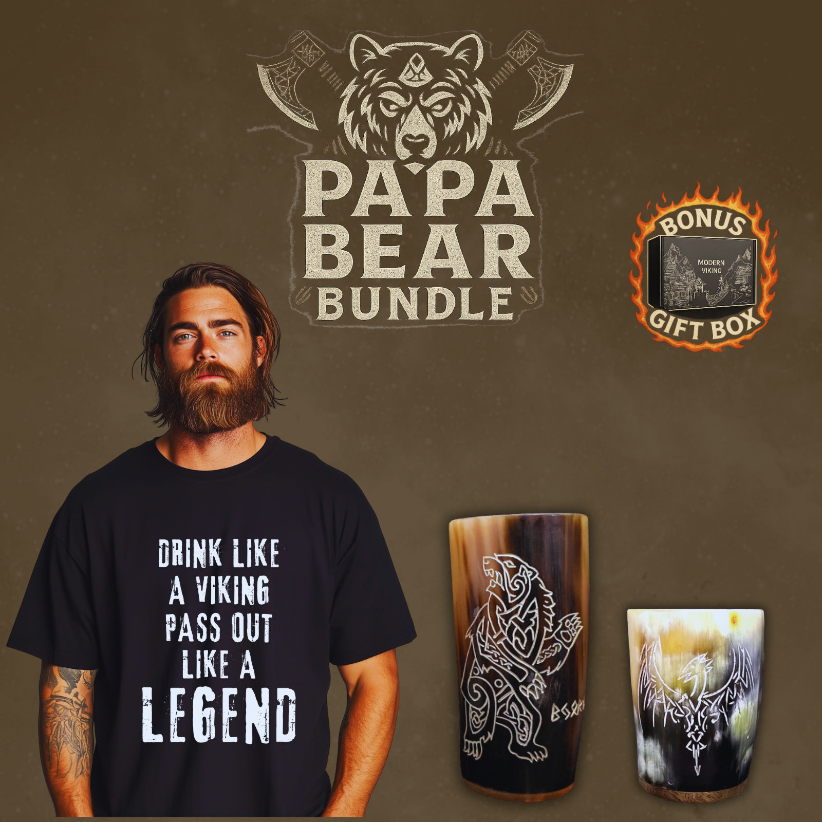 Papa Bear Bundle – Viking Father’s Day Gift Pack