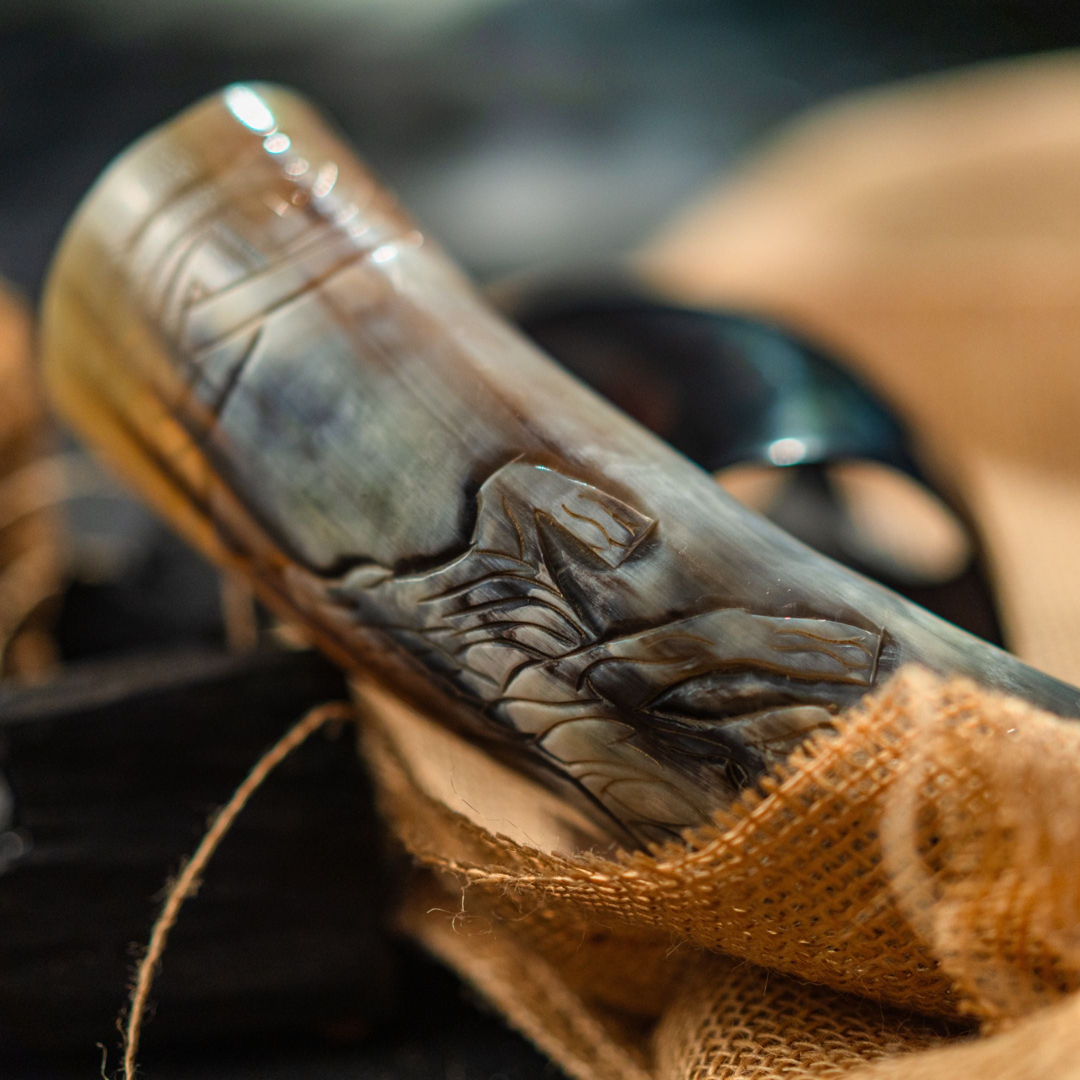 Howling Fenrir Wolf Drinking Horn