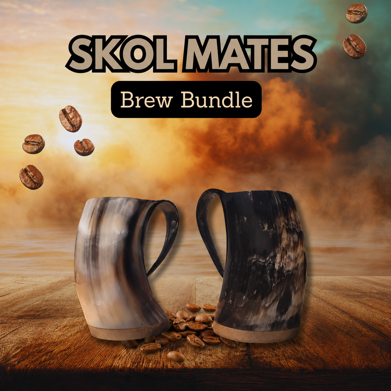 Skol Mates Brew Bundle 2x Viking Coffee Mugs