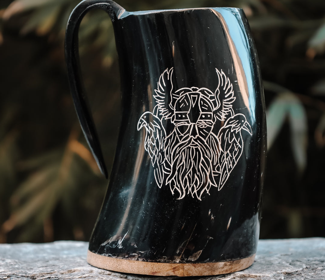 Raven King Horn mug