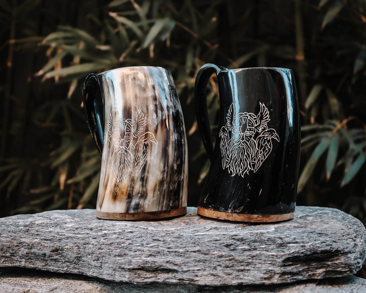Raven King Horn mug