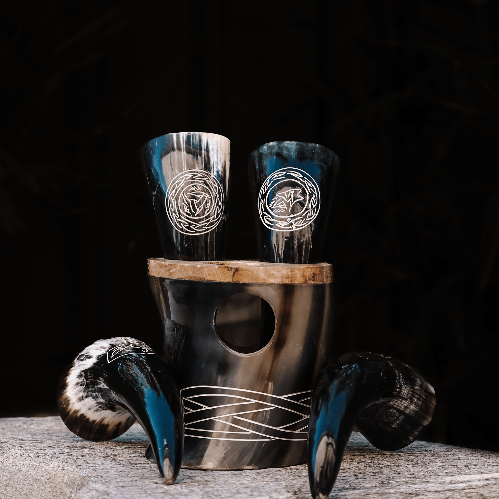 Drinkers of Valhalla Horn Shot Set